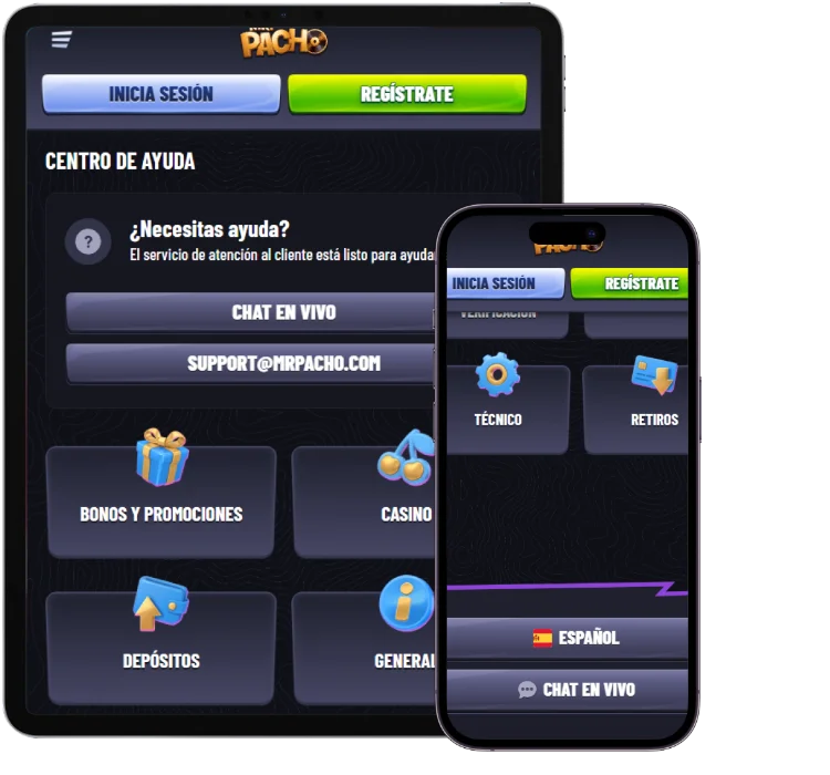 MrPacho Casino centro de ayuda con chat en vivo y soporte al cliente